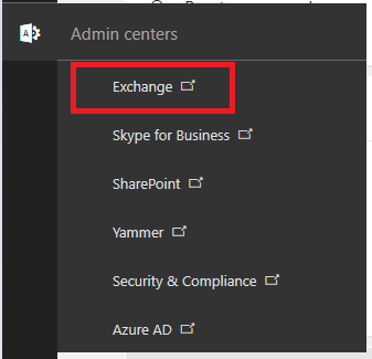 office 365 admin center