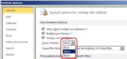 Changing Background Colors In Outlook 2007 2010 2013 And 2016 