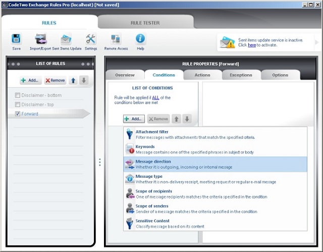 Tlcharger CodeTwo Exchange Rules 2010 gratuit