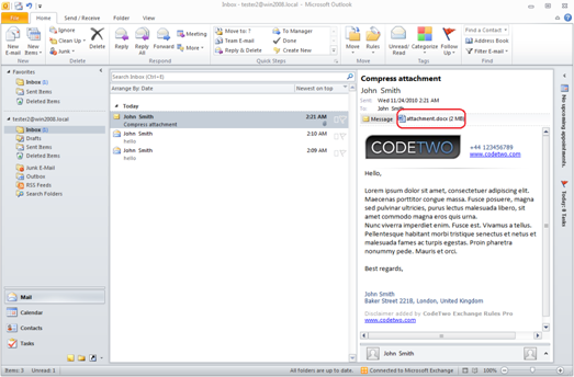 Message with no rule applied Message with no rule applied