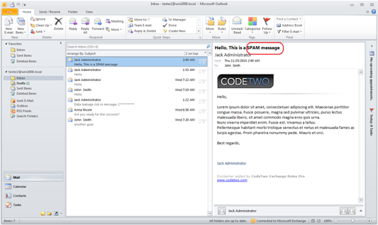 Messages with the SPAM word in the subject. Messages with the SPAM word in the subject.