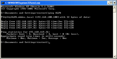 Checking connection to a remote host using 'ping' command Checking connection to a remote host using 'ping' command