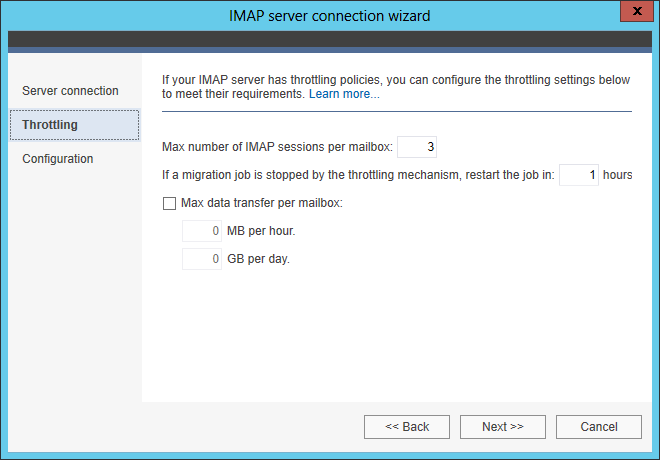 How to - Connect to IMAP Source  CodeTwo Office 365 Migration User's manual