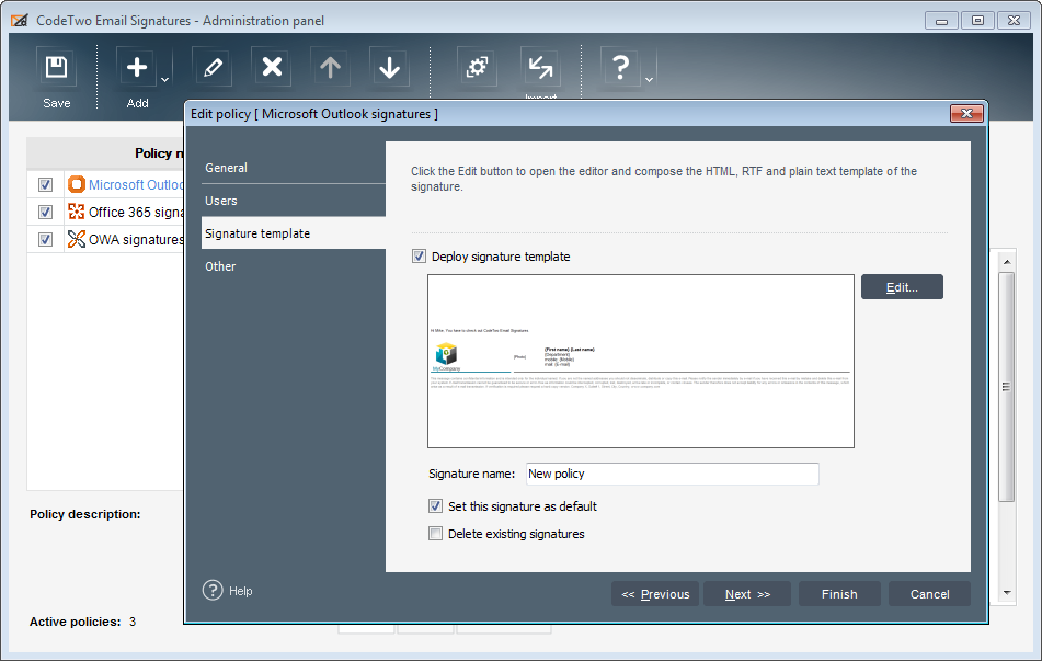 outlook 365 email template