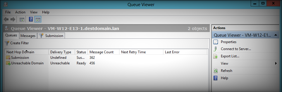Queue Viewer lets you check the email queue on your Exchange server 2016/2013/2010.