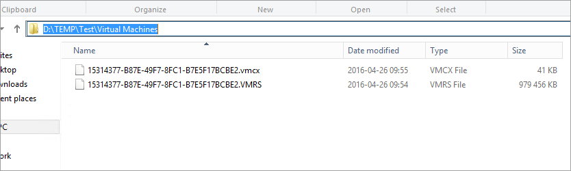 The Virtual machine exists but it is not visible for the wizard.