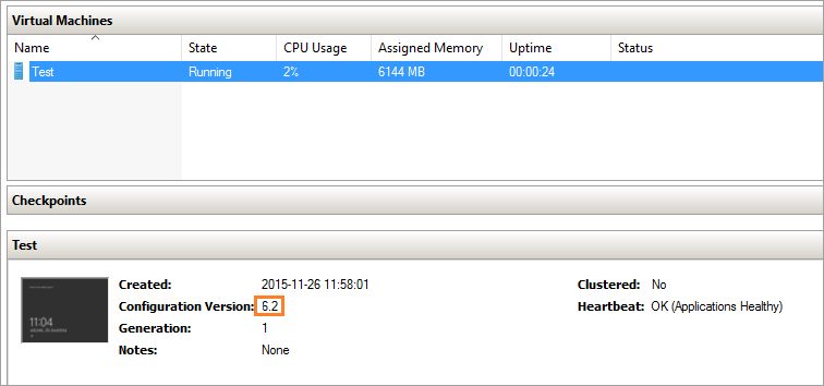 The configuration version has been upgraded to version 6.2.