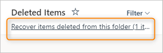 Restore purged items Outlook on the web