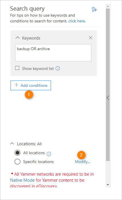 Modify search query