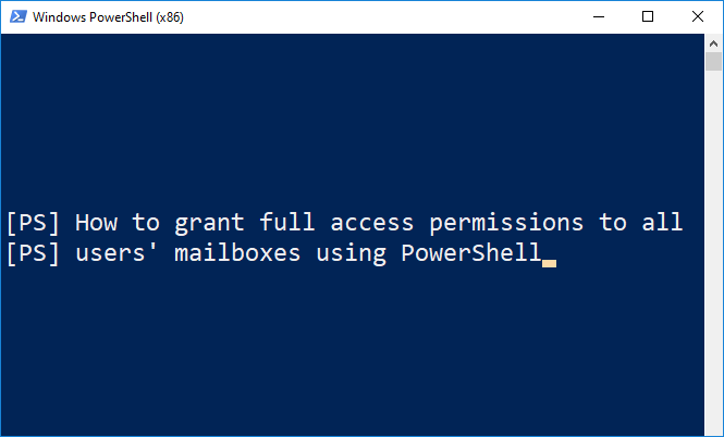 How to grant full access permissions to mailboxes