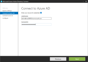 How to sync local AD to Azure AD with Azure AD Connect tool?