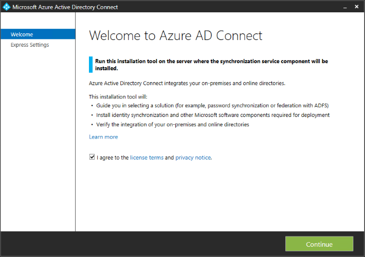 How to sync local AD to Azure AD with Azure AD Connect tool?