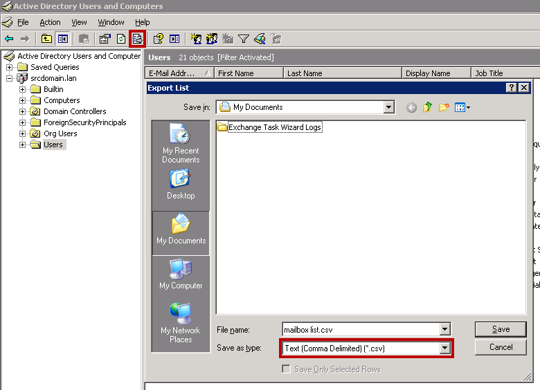 How to export users from Active Directory GUI 5