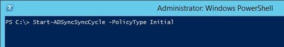 Cmdlet Start-adsync -policytype initial
