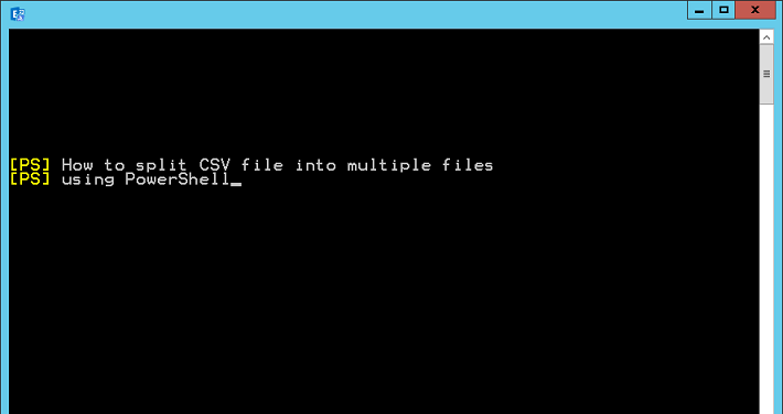 Split CSV file into multiple files using PowerShell