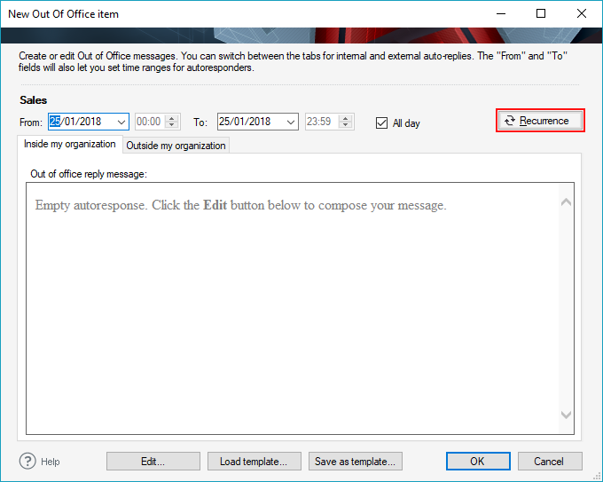 How to setup auto reply for shared mailbox in Exchange