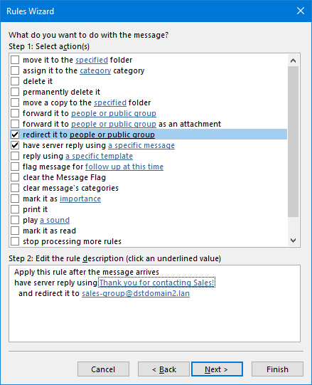 autoreply for distribution group 11b server reply