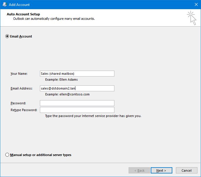 autoreply for shared mailbox 04 add account wizard