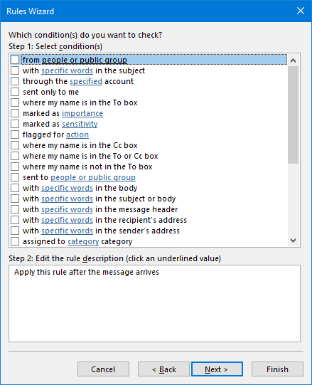 autoreply for shared folder 08 Rules Wizard