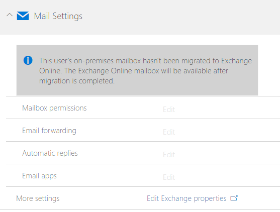 Mail settings