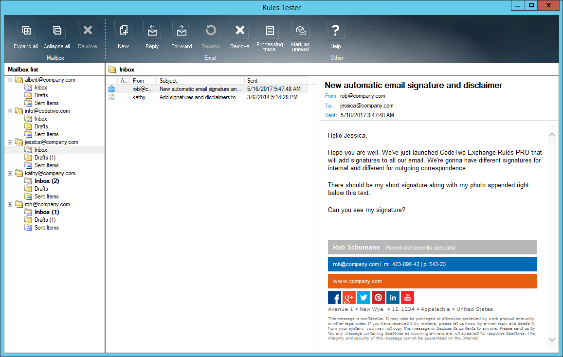 send test email exchange powershell