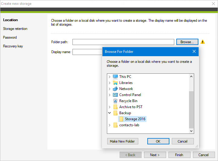 Browse for folder