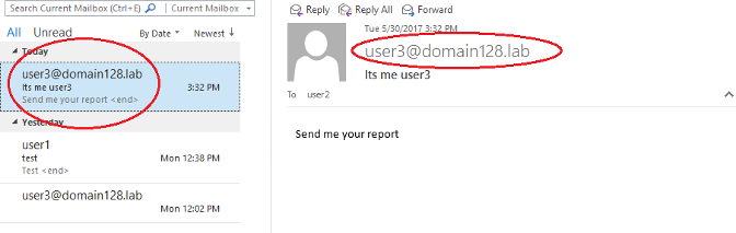Spoofing attack example 1