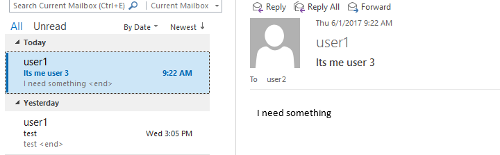 Testing internal client SMTP connector Outlook