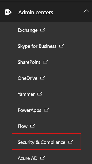 Access Office 365 Security & Compliance Center