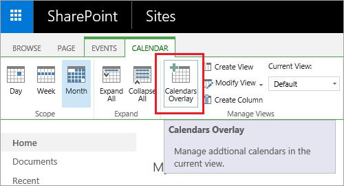 SharePoint and Exchange integration - calendar overlay 6