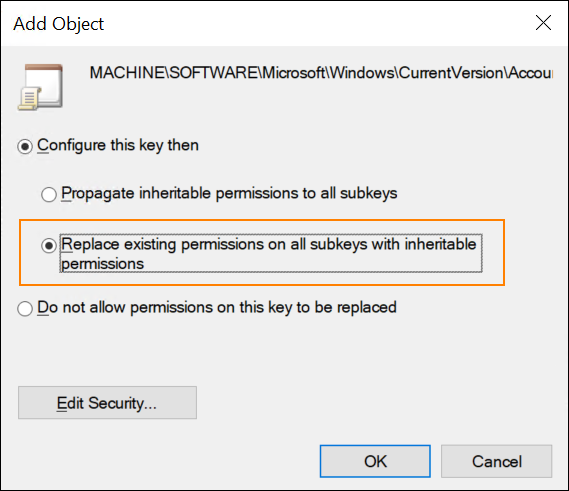 Replace existing permissions