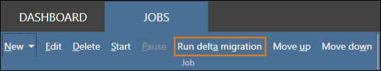Run delta migration option