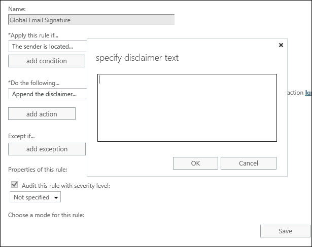 Add email signatures in Exchange 2019 2