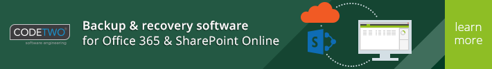 Backup SharePoint Online with CodeTwo