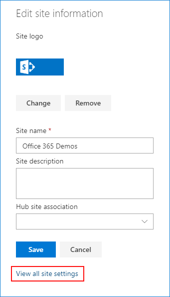 Sharepoint Online audit logs - view all site settings