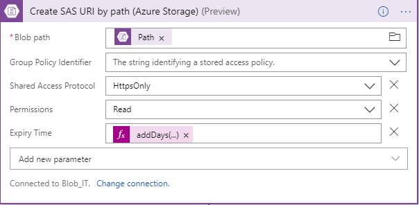 Create SAS URI by path Azure Storage