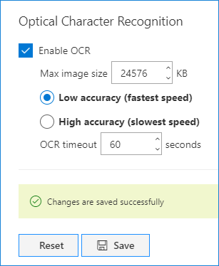 Set up optical character recognition