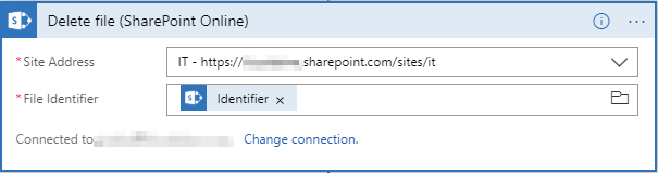 Delete the SharePoint Online file