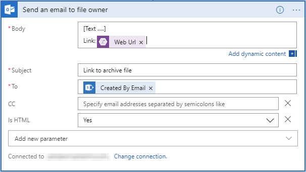 Send an email to file owner