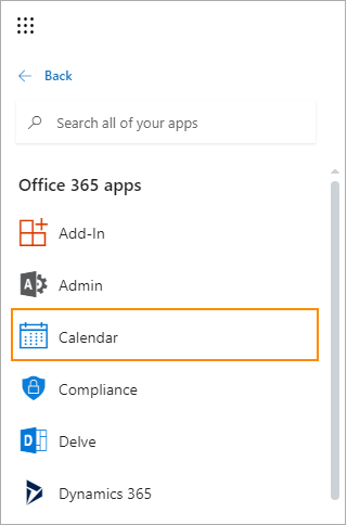 Calendar app