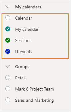 My calendars
