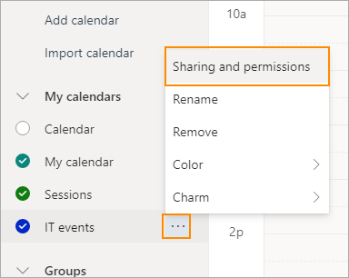Sharing and permissions