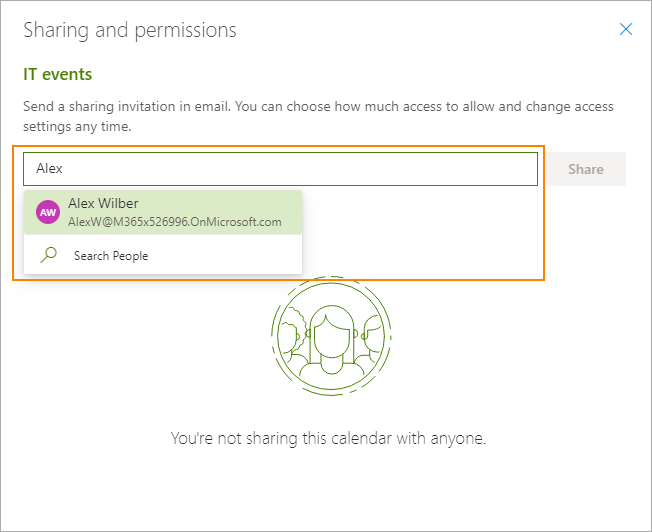 Different ways of sharing a calendar in Office 365 and Outlook