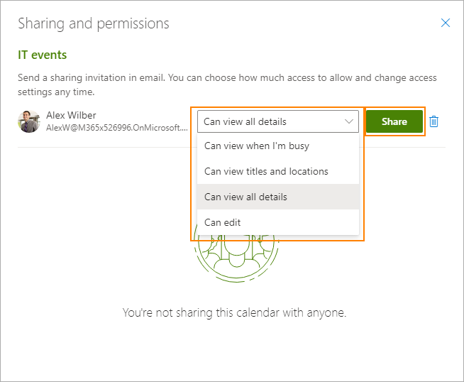 Different ways of sharing a calendar in Office 365 and Outlook Different ways of sharing a calendar in Office 365 and Outlook