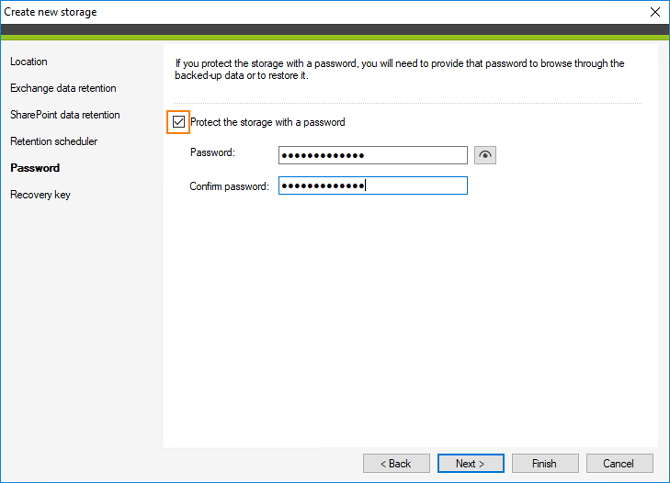 Password to protect secured data