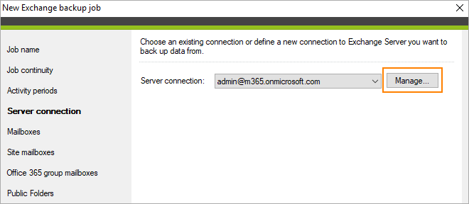 Server connection to Office 365