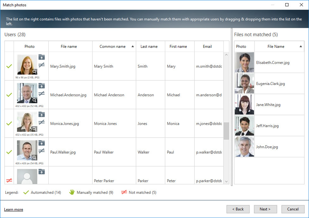 Match Office 365 users to their photos