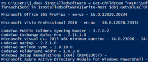 How to get installed software list using PowerShell