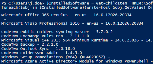 cum se verifică versiunea software instalată - interogare de registru