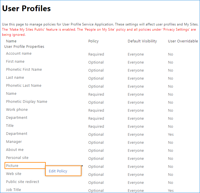 SharePoint Online - Changing the Picture property